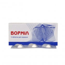 Вормил (аналог Альдазол, Альбендазол) жевательные таблетки 400 мг N3 в Смоленске и области фото